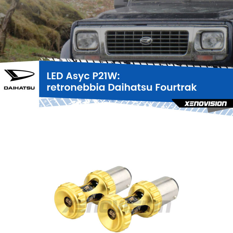 <strong>Retronebbia LED per Daihatsu Fourtrak</strong>  1985 - 1998. Coppia lampade <strong>P21W</strong> super canbus Rosse modello Gear2.