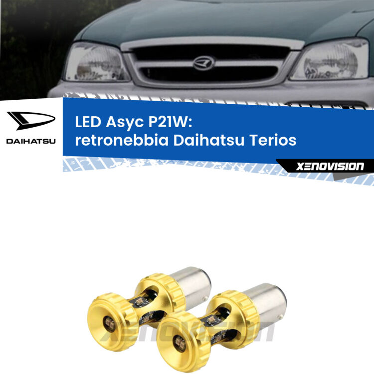 <strong>Retronebbia LED per Daihatsu Terios</strong>  1997 - 2005. Coppia lampade <strong>P21W</strong> super canbus Rosse modello Gear2.