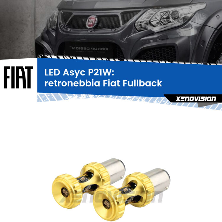 <strong>Retronebbia LED per Fiat Fullback</strong>  2016 - 2019. Coppia lampade <strong>P21W</strong> super canbus Rosse modello Gear2.