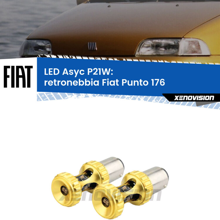 <strong>Retronebbia LED per Fiat Punto</strong> 176 1993 - 1999. Coppia lampade <strong>P21W</strong> super canbus Rosse modello Gear2.