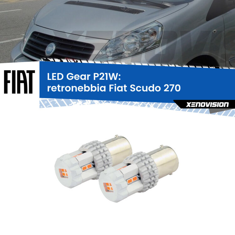 <p>Coppia <strong>LED P21W Rossi per </strong><strong>Retronebbia</strong> <strong>Fiat</strong> <strong>Scudo </strong>(270) 2007 - 2016: ultracompatti, illuminazione a 360 gradi e Canbus. Qualità Massima.</p>
<div> </div>