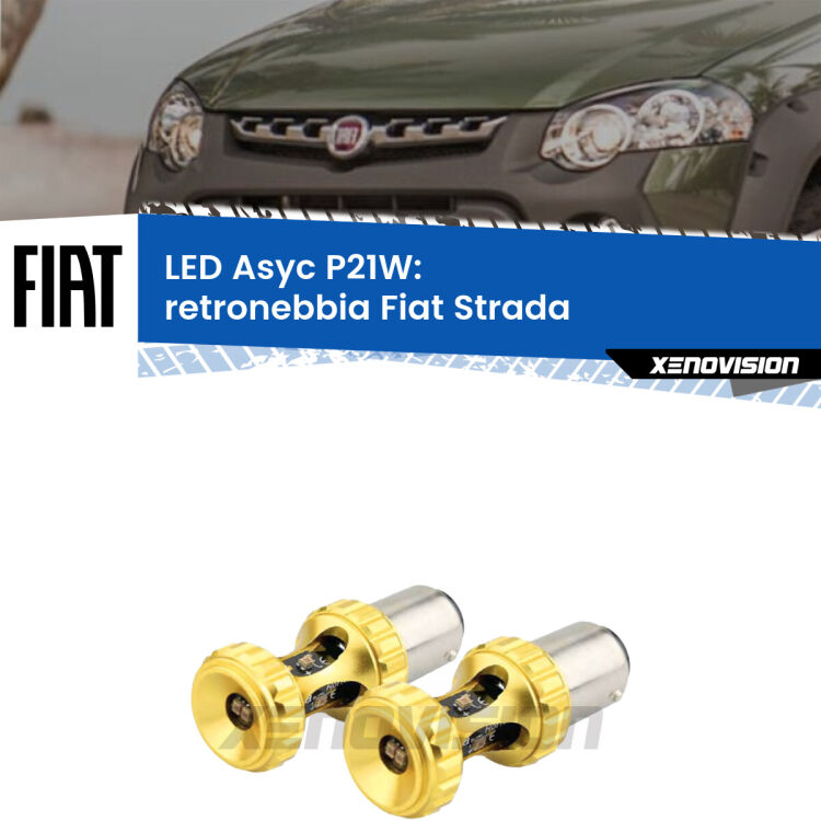 <strong>Retronebbia LED per Fiat Strada</strong>  versione 1. Coppia lampade <strong>P21W</strong> super canbus Rosse modello Gear2.