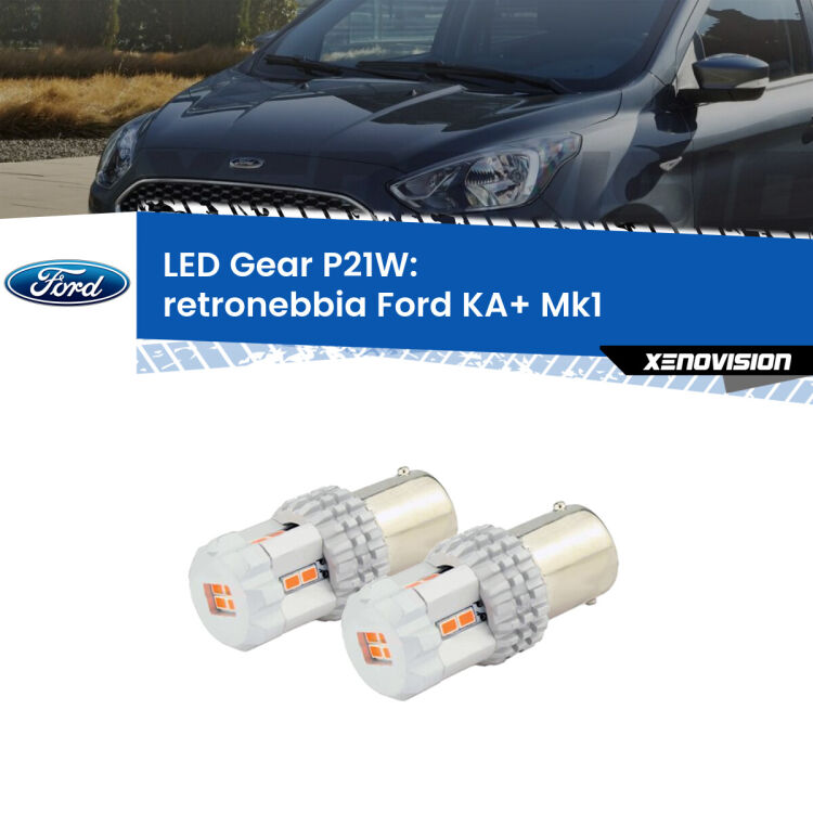 <p>Coppia <strong>LED P21W Rossi per </strong><strong>Retronebbia</strong> <strong>Ford</strong> <strong>KA+ </strong>(Mk1) 1996 - 2008: ultracompatti, illuminazione a 360 gradi e Canbus. Qualità Massima.</p>
<div> </div>