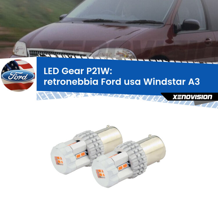 <p>Coppia <strong>LED P21W Rossi per </strong><strong>Retronebbia</strong> <strong>Ford usa</strong> <strong>Windstar </strong>(A3) 1995 - 2000: ultracompatti, illuminazione a 360 gradi e Canbus. Qualità Massima.</p>
<div> </div>