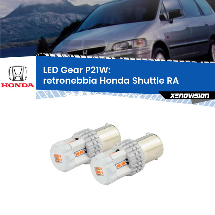 <p>Coppia <strong>LED P21W Rossi per </strong><strong>Retronebbia</strong> <strong>Honda</strong> <strong>Shuttle </strong>(RA) 1994 - 2004: ultracompatti, illuminazione a 360 gradi e Canbus. Qualità Massima.</p>
<div> </div>