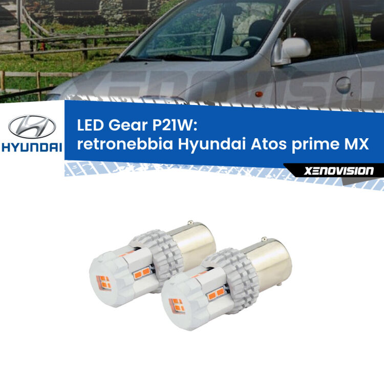 <p>Coppia <strong>LED P21W Rossi per </strong><strong>Retronebbia</strong> <strong>Hyundai</strong> <strong>Atos prime </strong>(MX) 1997 - 2008: ultracompatti, illuminazione a 360 gradi e Canbus. Qualità Massima.</p>
<div> </div>