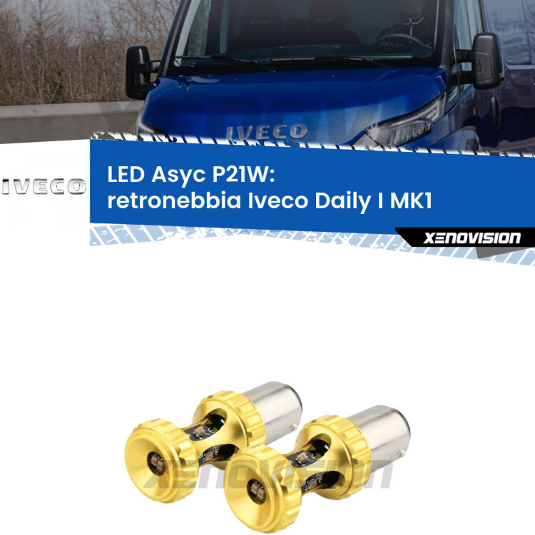 <strong>Retronebbia LED per Iveco Daily I</strong> MK1 1978 - 1999. Coppia lampade <strong>P21W</strong> super canbus Rosse modello Gear2.