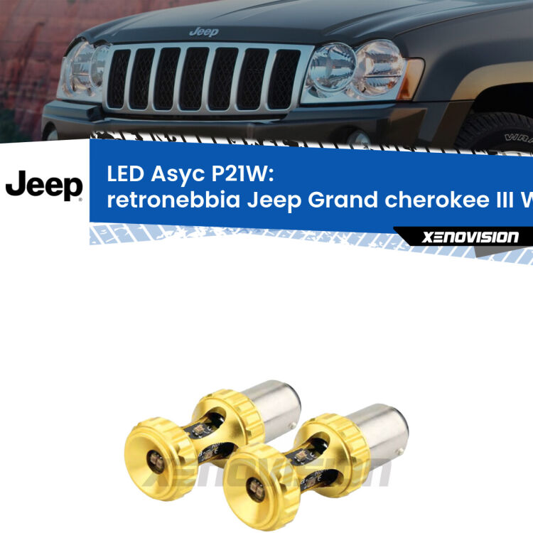 <strong>Retronebbia LED per Jeep Grand cherokee III</strong> WK 2005 - 2010. Coppia lampade <strong>P21W</strong> super canbus Rosse modello Gear2.