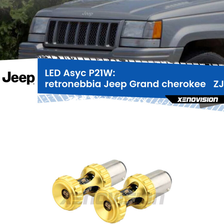 <strong>Retronebbia LED per Jeep Grand cherokee  </strong> ZJ 1993 - 1998. Coppia lampade <strong>P21W</strong> super canbus Rosse modello Gear2.