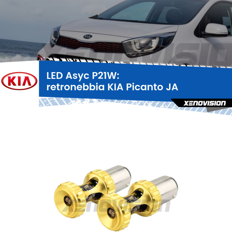 <strong>Retronebbia LED per KIA Picanto</strong> JA 2017 in poi. Coppia lampade <strong>P21W</strong> super canbus Rosse modello Gear2.