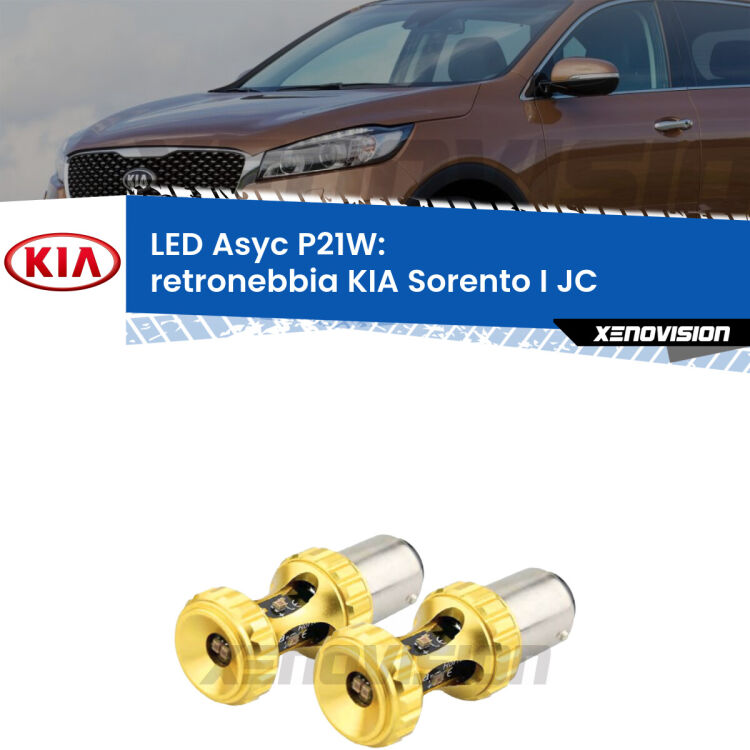 <strong>Retronebbia LED per KIA Sorento I</strong> JC 2002 - 2008. Coppia lampade <strong>P21W</strong> super canbus Rosse modello Gear2.