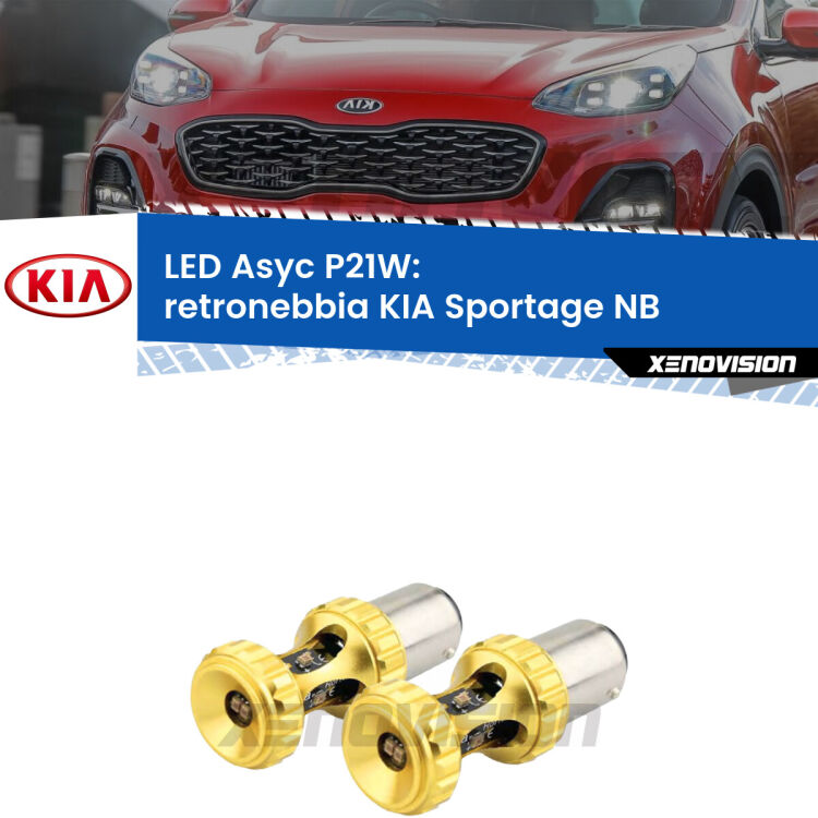 <strong>Retronebbia LED per KIA Sportage</strong> NB 1993 - 2003. Coppia lampade <strong>P21W</strong> super canbus Rosse modello Gear2.