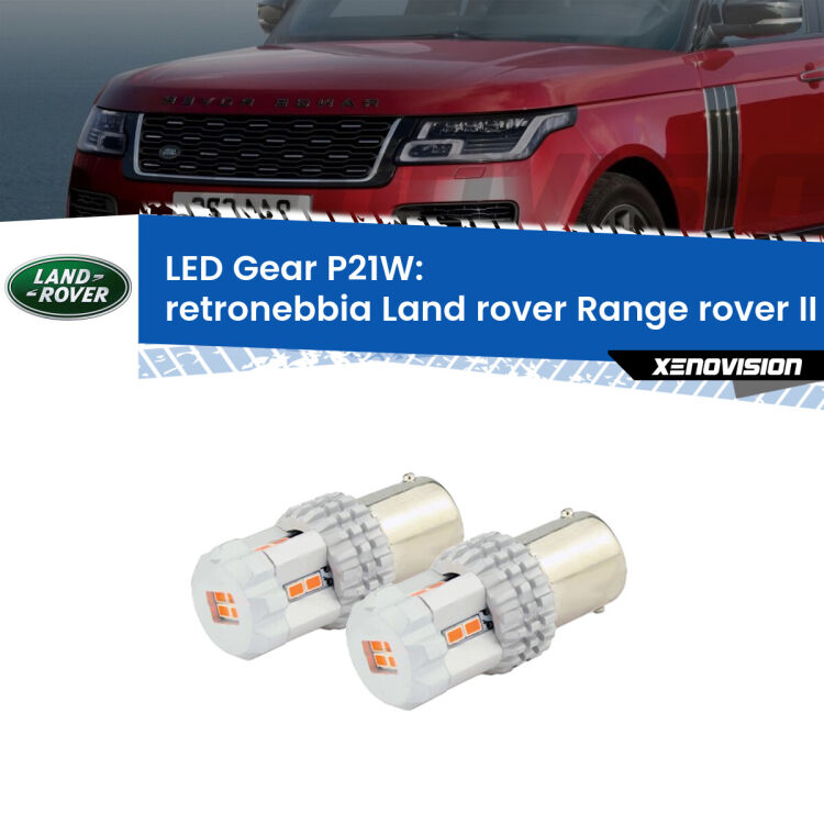 <p>Coppia <strong>LED P21W Rossi per </strong><strong>Retronebbia</strong> <strong>Land rover</strong> <strong>Range rover II </strong>(P38A) 1994 - 2002: ultracompatti, illuminazione a 360 gradi e Canbus. Qualità Massima.</p>
<div> </div>