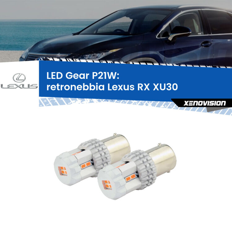 <p>Coppia <strong>LED P21W Rossi per </strong><strong>Retronebbia</strong> <strong>Lexus</strong> <strong>RX </strong>(XU30) 2003 - 2008: ultracompatti, illuminazione a 360 gradi e Canbus. Qualità Massima.</p>
<div> </div>