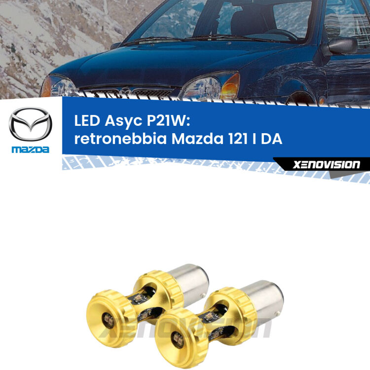 <strong>Retronebbia LED per Mazda 121 I</strong> DA 1987 - 1990. Coppia lampade <strong>P21W</strong> super canbus Rosse modello Gear2.