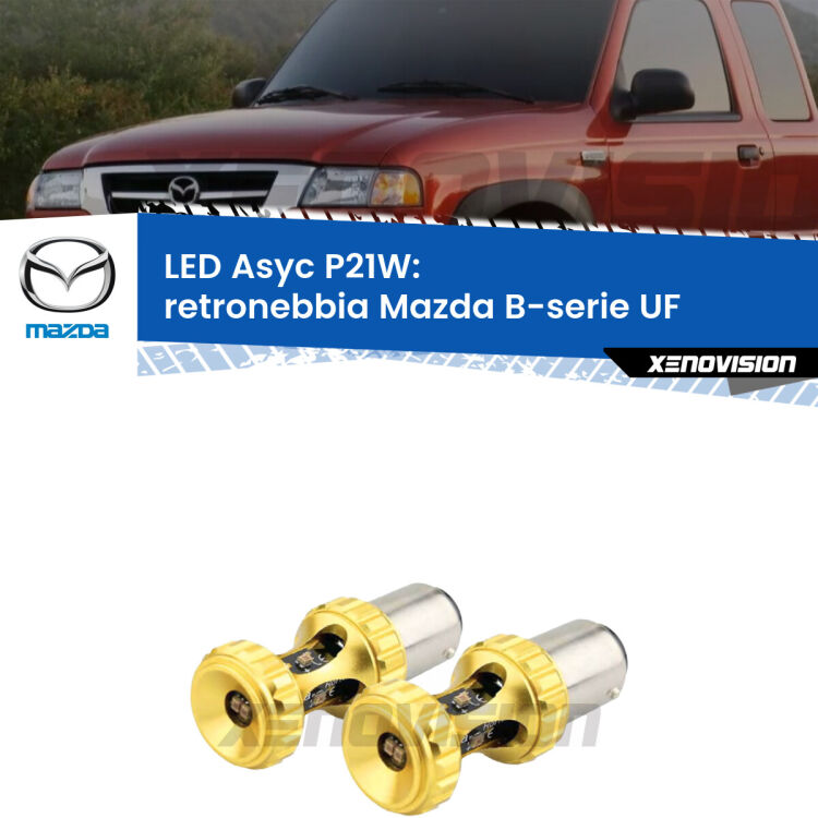 <strong>Retronebbia LED per Mazda B-serie</strong> UF 1985 - 1999. Coppia lampade <strong>P21W</strong> super canbus Rosse modello Gear2.