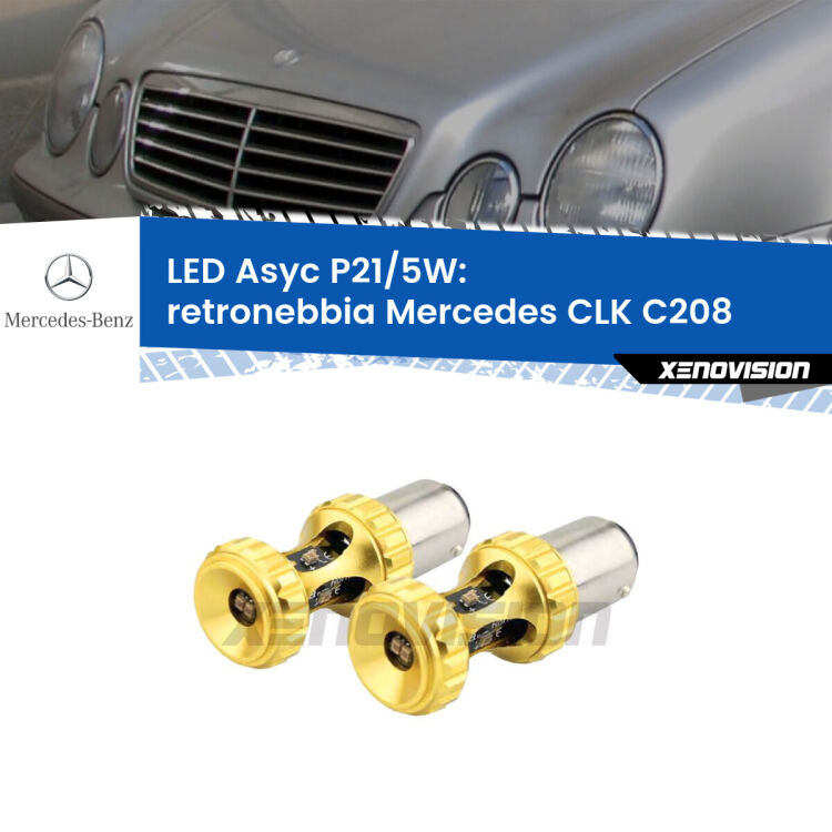 <strong>retronebbia LED per Mercedes CLK</strong> C208 1997 - 2002. Lampadina <strong>P21/5W</strong> rossa Canbus modello Asyc Xenovision.