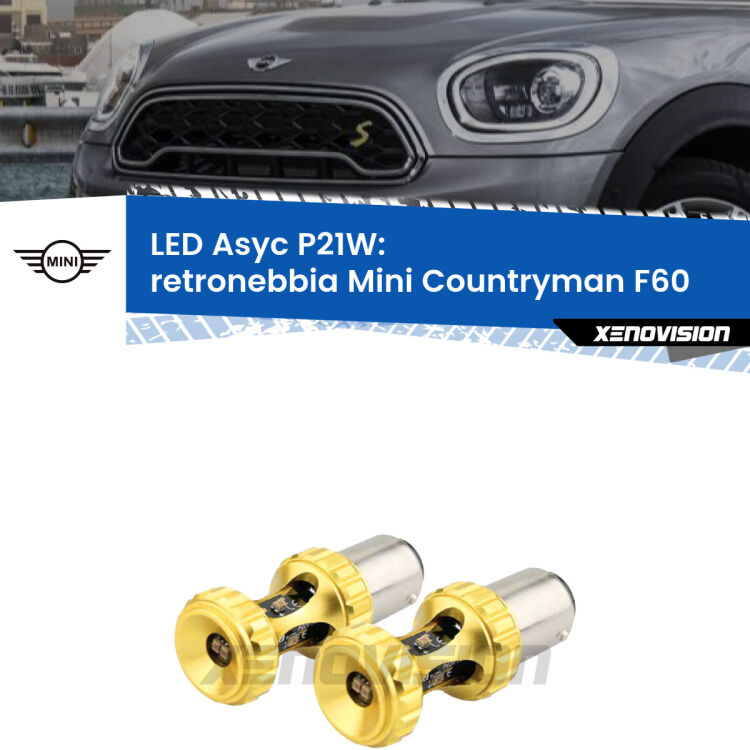 <strong>Retronebbia LED per Mini Countryman</strong> F60 2016 - 2019. Coppia lampade <strong>P21W</strong> super canbus Rosse modello Gear2.