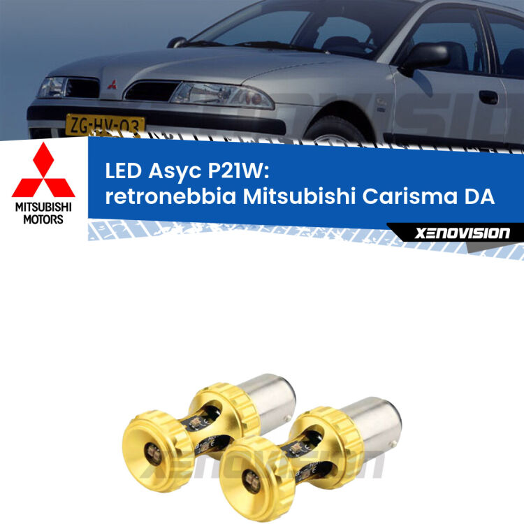 <strong>Retronebbia LED per Mitsubishi Carisma</strong> DA 1995 - 2006. Coppia lampade <strong>P21W</strong> super canbus Rosse modello Gear2.