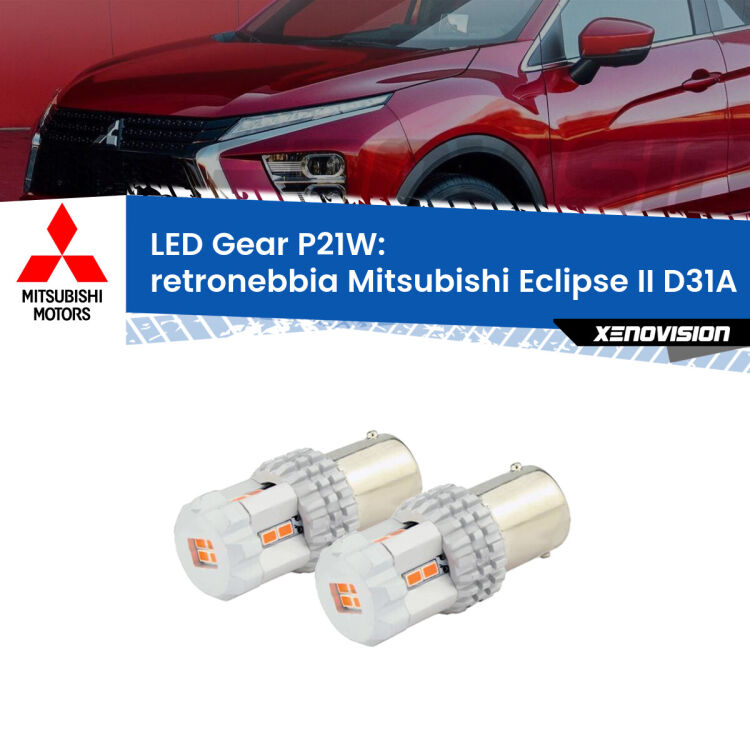 <p>Coppia <strong>LED P21W Rossi per </strong><strong>Retronebbia</strong> <strong>Mitsubishi</strong> <strong>Eclipse II </strong>(D31A) 1995 - 1999: ultracompatti, illuminazione a 360 gradi e Canbus. Qualità Massima.</p>
<div> </div>