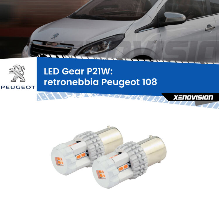 <p>Coppia <strong>LED P21W Rossi per </strong><strong>Retronebbia</strong> <strong>Peugeot</strong> <strong>108 </strong> 2014 - 2021: ultracompatti, illuminazione a 360 gradi e Canbus. Qualità Massima.</p>
<div> </div>