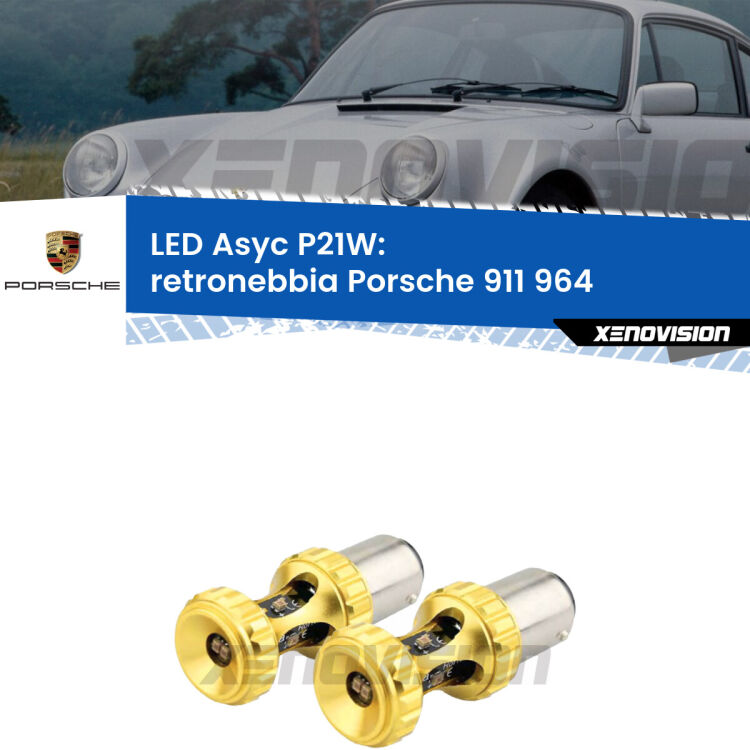 <strong>Retronebbia LED per Porsche 911</strong> 964 1988 - 1993. Coppia lampade <strong>P21W</strong> super canbus Rosse modello Gear2.