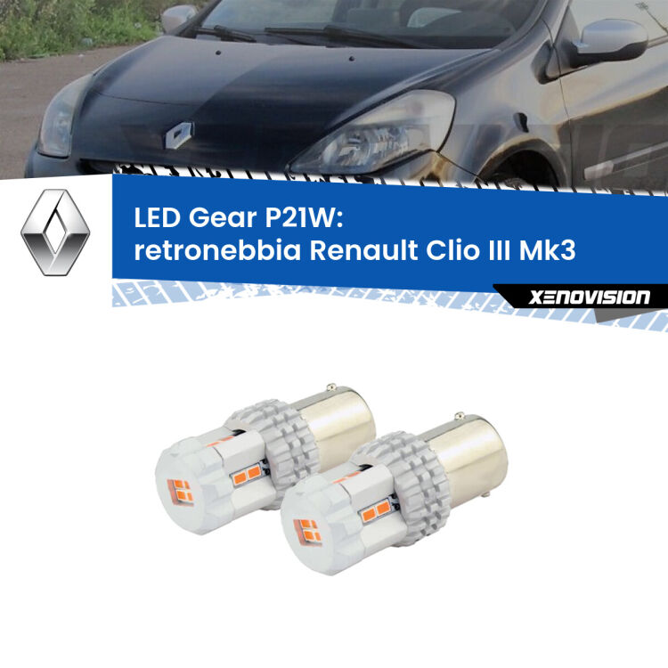 <p>Coppia <strong>LED P21W Rossi per </strong><strong>Retronebbia</strong> <strong>Renault</strong> <strong>Clio III </strong>(Mk3) 2005 - 2011: ultracompatti, illuminazione a 360 gradi e Canbus. Qualità Massima.</p>
<div> </div>