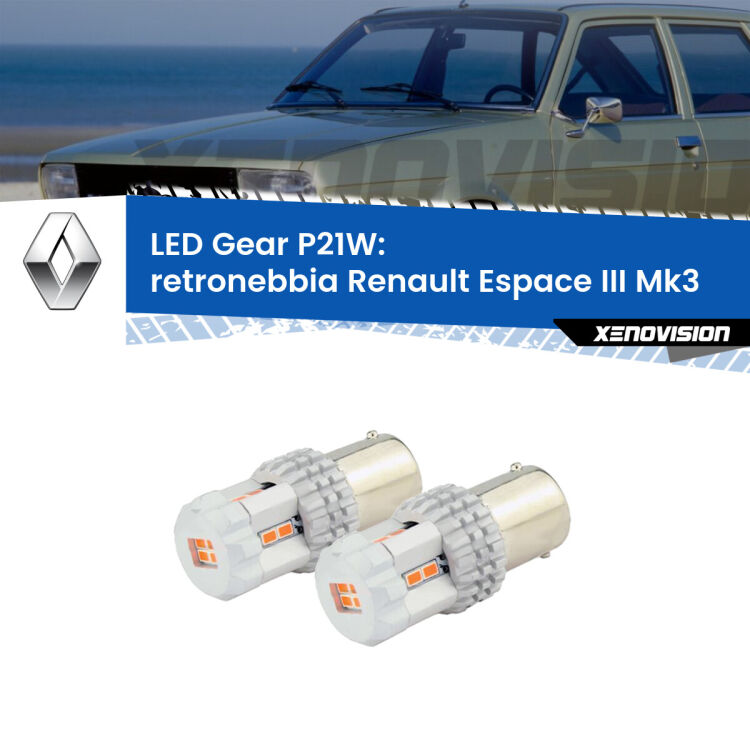 <p>Coppia <strong>LED P21W Rossi per </strong><strong>Retronebbia</strong> <strong>Renault</strong> <strong>Espace III </strong>(Mk3) 1996 - 2002: ultracompatti, illuminazione a 360 gradi e Canbus. Qualità Massima.</p>
<div> </div>