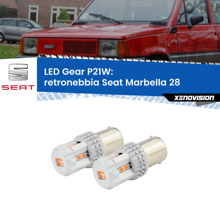 <p>Coppia <strong>LED P21W Rossi per </strong><strong>Retronebbia</strong> <strong>Seat</strong> <strong>Marbella </strong>(28) 1986 - 1998: ultracompatti, illuminazione a 360 gradi e Canbus. Qualità Massima.</p>
<div> </div>