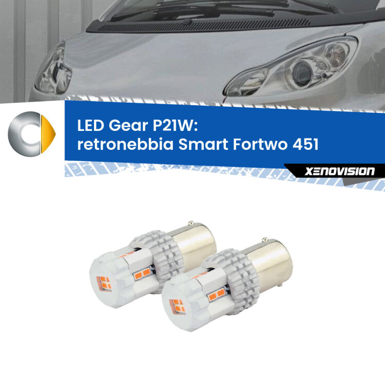 <p>Coppia <strong>LED P21W Rossi per </strong><strong>Retronebbia</strong> <strong>Smart</strong> <strong>Fortwo </strong>(451) 2007 - 2014: ultracompatti, illuminazione a 360 gradi e Canbus. Qualità Massima.</p>
<div> </div>