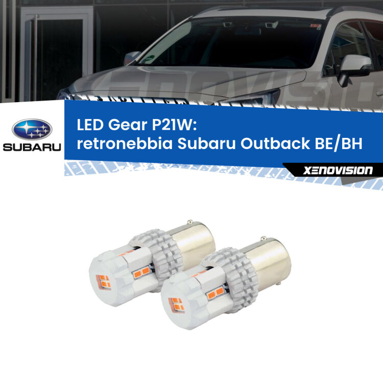 <p>Coppia <strong>LED P21W Rossi per </strong><strong>Retronebbia</strong> <strong>Subaru</strong> <strong>Outback </strong>(BE/BH) 2000 - 2003: ultracompatti, illuminazione a 360 gradi e Canbus. Qualità Massima.</p>
<div> </div>