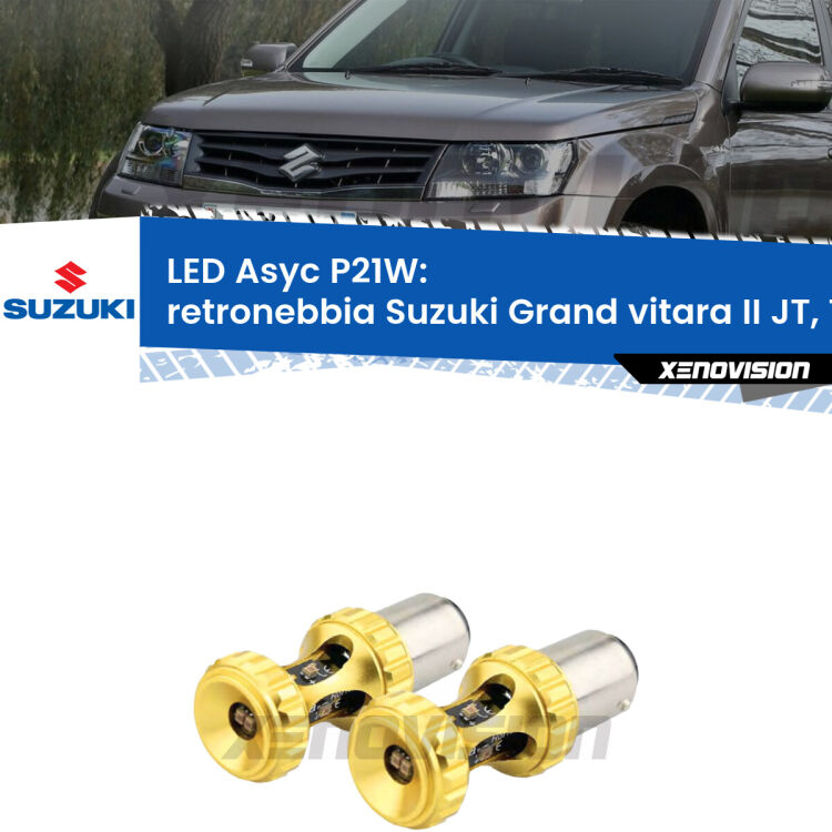 <strong>Retronebbia LED per Suzuki Grand vitara II</strong> JT, TE, TD 2013 - 2015. Coppia lampade <strong>P21W</strong> super canbus Rosse modello Gear2.