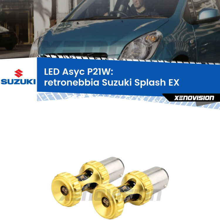 <strong>Retronebbia LED per Suzuki Splash</strong> EX 2008 in poi. Coppia lampade <strong>P21W</strong> super canbus Rosse modello Gear2.