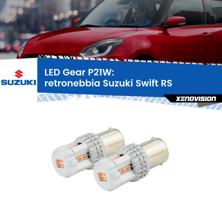 <p>Coppia <strong>LED P21W Rossi per </strong><strong>Retronebbia</strong> <strong>Suzuki</strong> <strong>Swift </strong>(RS) 2005 - 2010: ultracompatti, illuminazione a 360 gradi e Canbus. Qualità Massima.</p>
<div> </div>