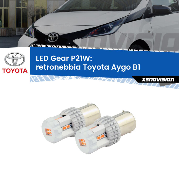 <p>Coppia <strong>LED P21W Rossi per </strong><strong>Retronebbia</strong> <strong>Toyota</strong> <strong>Aygo </strong>(B1) 2005 - 2014: ultracompatti, illuminazione a 360 gradi e Canbus. Qualità Massima.</p>
<div> </div>