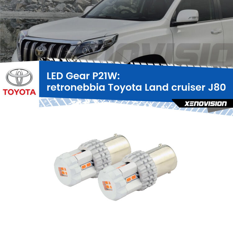 <p>Coppia <strong>LED P21W Rossi per </strong><strong>Retronebbia</strong> <strong>Toyota</strong> <strong>Land cruiser </strong>(J80) 1990 - 1997: ultracompatti, illuminazione a 360 gradi e Canbus. Qualità Massima.</p>
<div> </div>