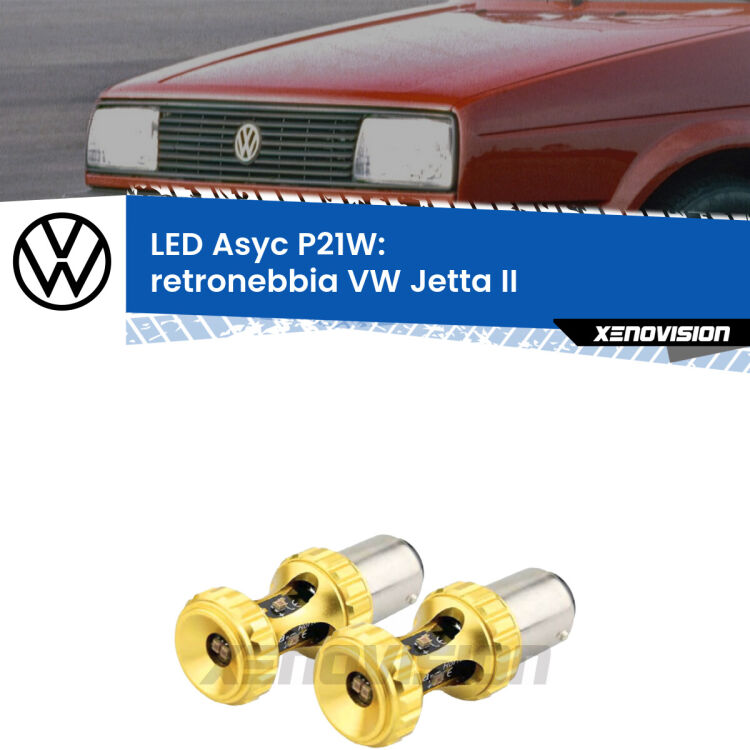 <strong>Retronebbia LED per VW Jetta</strong> II 1984 - 1992. Coppia lampade <strong>P21W</strong> super canbus Rosse modello Gear2.