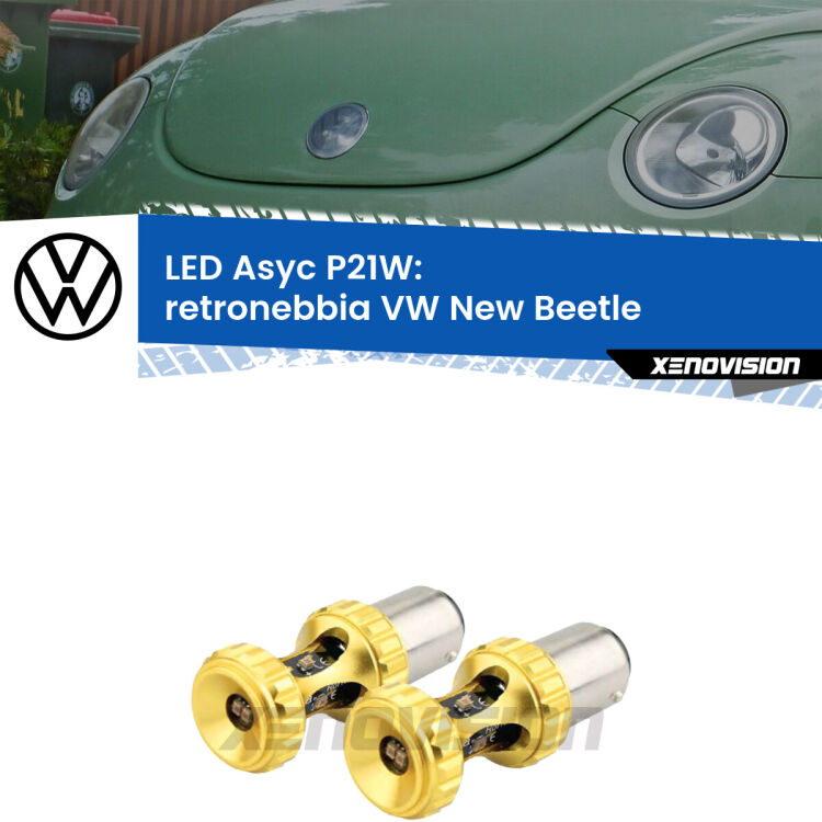 <strong>Retronebbia LED per VW New Beetle</strong>  1998 - 2005. Coppia lampade <strong>P21W</strong> super canbus Rosse modello Gear2.