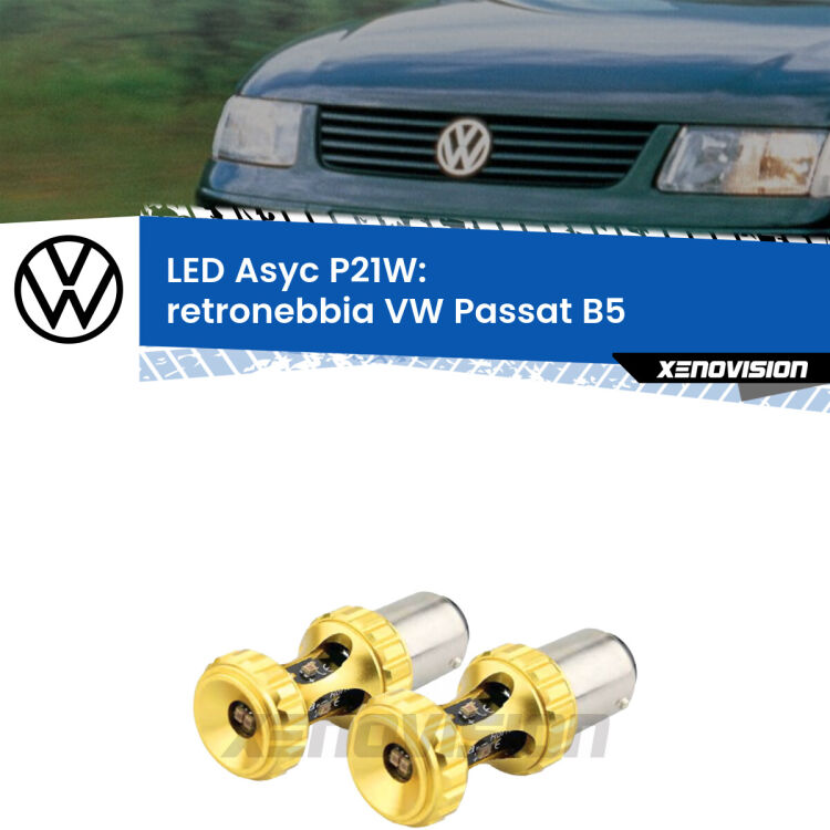 <strong>Retronebbia LED per VW Passat</strong> B5 1996 - 2000. Coppia lampade <strong>P21W</strong> super canbus Rosse modello Gear2.