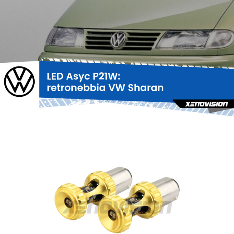 <strong>Retronebbia LED per VW Sharan</strong>  1995 - 2010. Coppia lampade <strong>P21W</strong> super canbus Rosse modello Gear2.