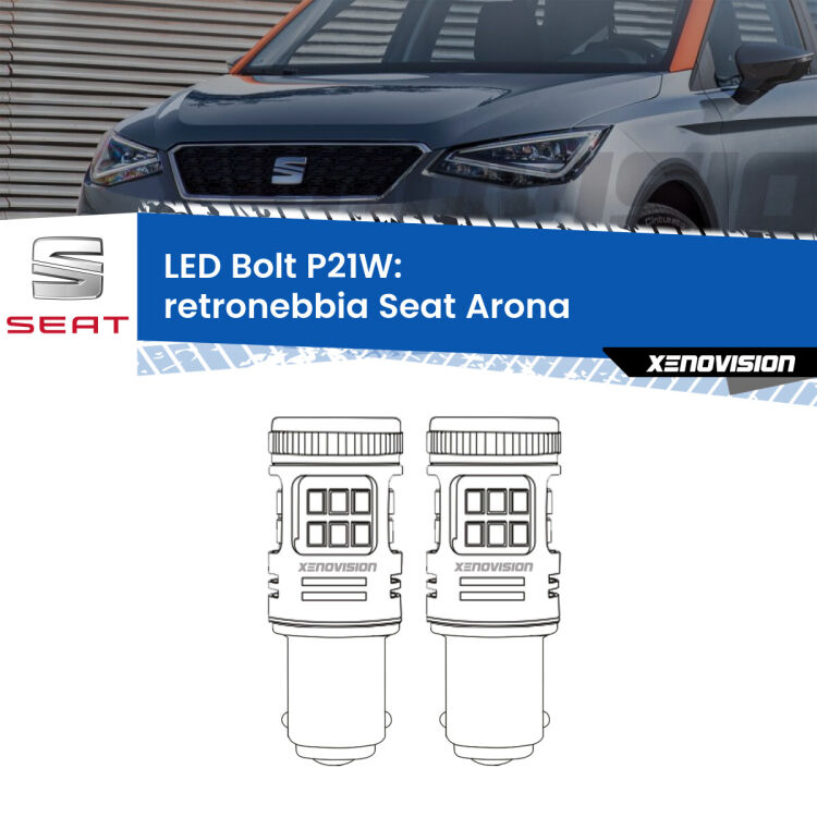 <strong>Retronebbia LED per Seat Arona</strong>  2017 in poi. Coppia lampade <strong>P21W</strong> modello Bolt canbus.