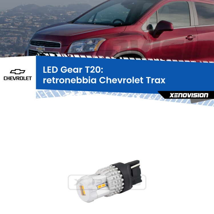 <strong>Retronebbia LED per Chevrolet Trax</strong>  2012 in poi. Lampada <strong>T20</strong> rossa modello Gear.