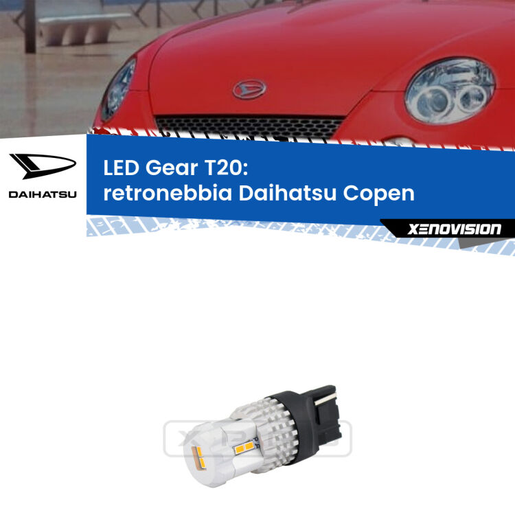 <strong>Retronebbia LED per Daihatsu Copen</strong>  2003 - 2012. Lampada <strong>T20</strong> rossa modello Gear.