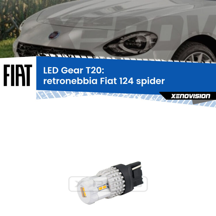 <strong>Retronebbia LED per Fiat 124 spider</strong>  2016 in poi. Lampada <strong>T20</strong> rossa modello Gear.