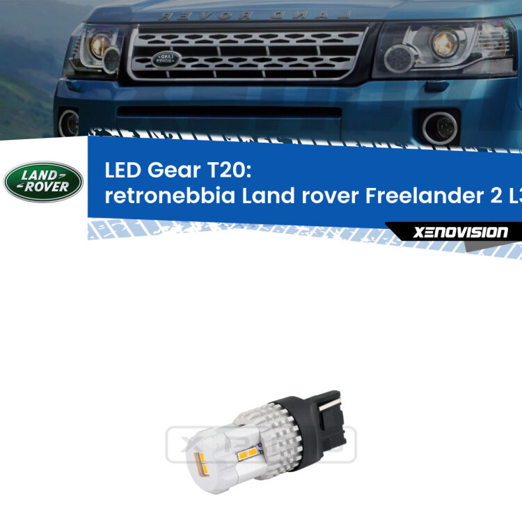 <strong>Retronebbia LED per Land rover Freelander 2</strong> L359 2013 - 2014. Lampada <strong>T20</strong> rossa modello Gear.