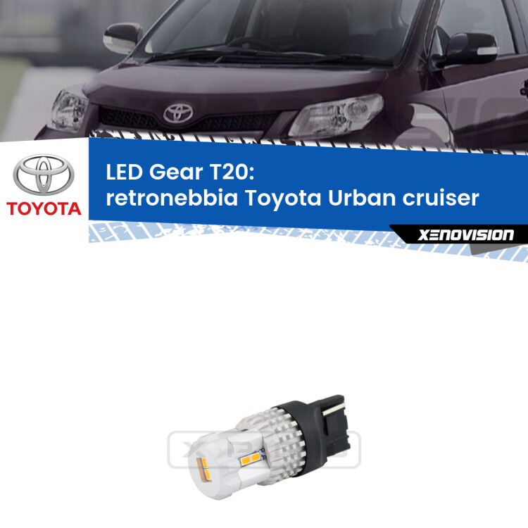 <strong>Retronebbia LED per Toyota Urban cruiser</strong>  2007 - 2016. Lampada <strong>T20</strong> rossa modello Gear.