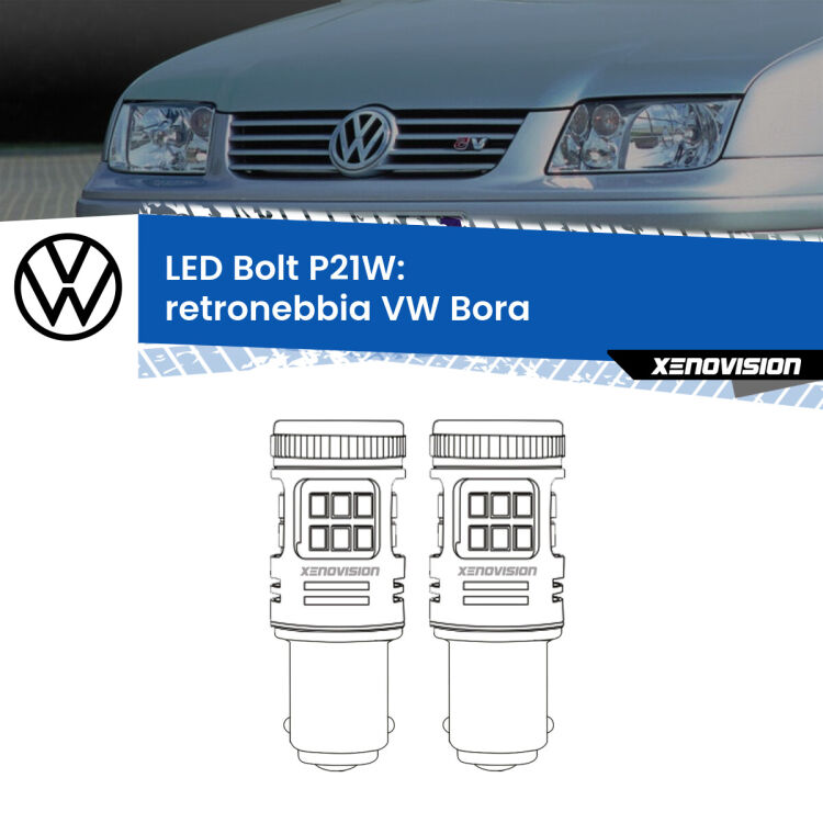 <strong>Retronebbia LED per VW Bora</strong>  1999 - 2006. Coppia lampade <strong>P21W</strong> modello Bolt canbus.