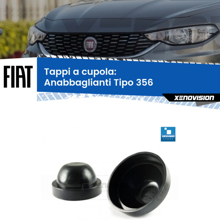 <strong>Tappi coprifaro a cupola</strong> per Anabbaglianti Fiat Tipo: indispensabili per kit LED a ventola. Evitano il soffocamento ventole e fulminazione del kit LED.