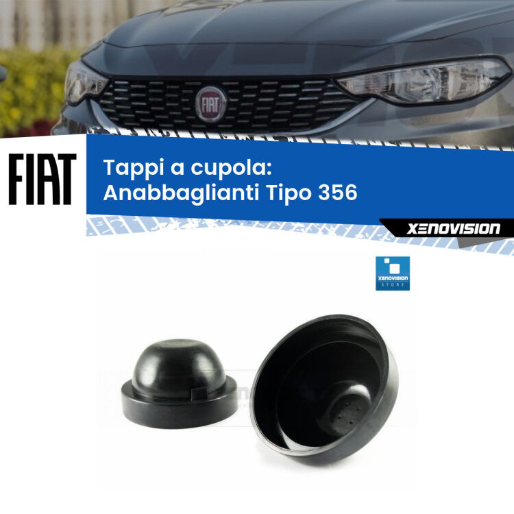 <strong>Tappi coprifaro a cupola</strong> per Anabbaglianti Fiat Tipo: indispensabili per kit LED a ventola. Evitano il soffocamento ventole e fulminazione del kit LED.