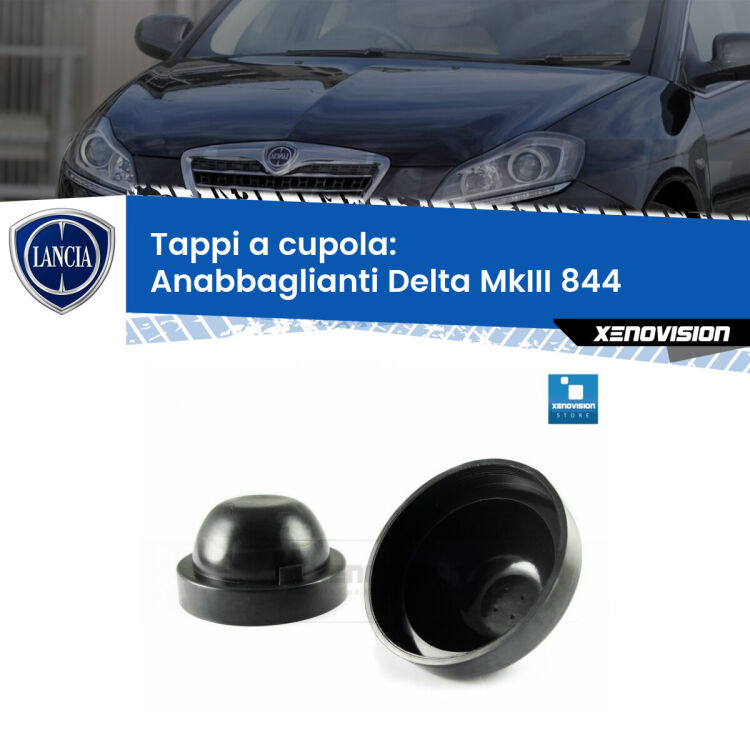 <strong>Tappi coprifaro a cupola</strong> per Anabbaglianti Lancia Delta MkIII: indispensabili per kit LED a ventola. Evitano il soffocamento ventole e fulminazione del kit LED.